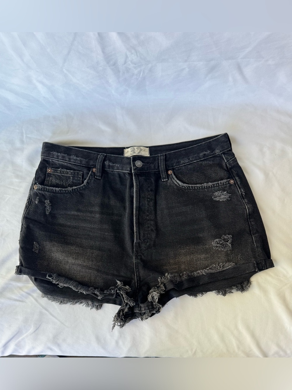 Free People We The Free High Waist Women’s Shorts Washed Black Size 32